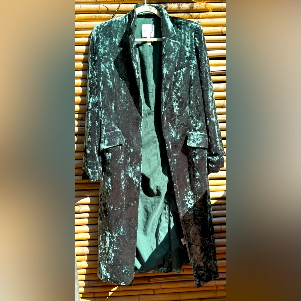 Green velvet jacket